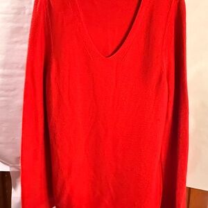 ❤️Talbots Red V-Neck Knit Sweater | Women’s XL | Classic Wardrobe Staple